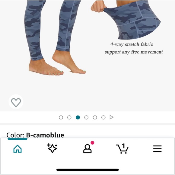 🔥3/$10🔥New Houmous leggings- XL- blue camouflage - Picture 2 of 9